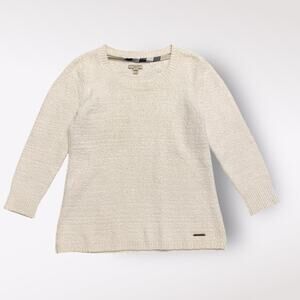 Burberry Brit Long Sleeve Crew Neck‎ Sweater Womens Size M Cream